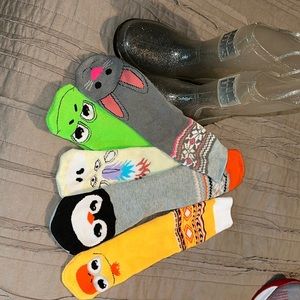 Girl’s clear glitter Muk Luks rain boot